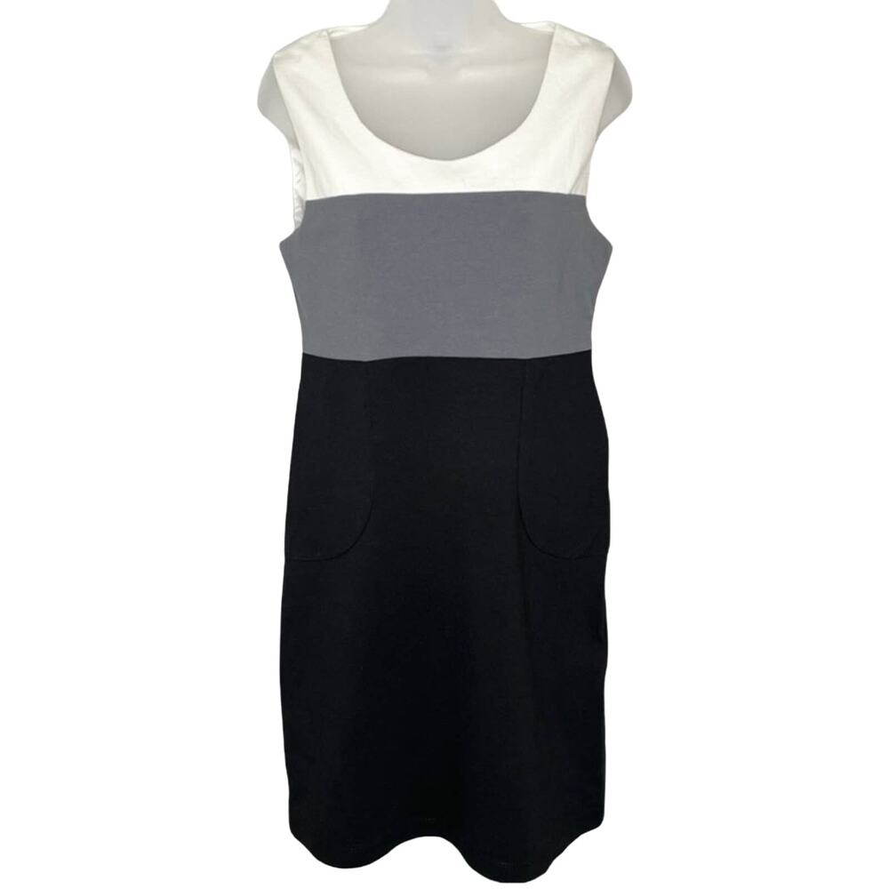 Theory Back, Gray & White Color Block Sleeveless … - image 2